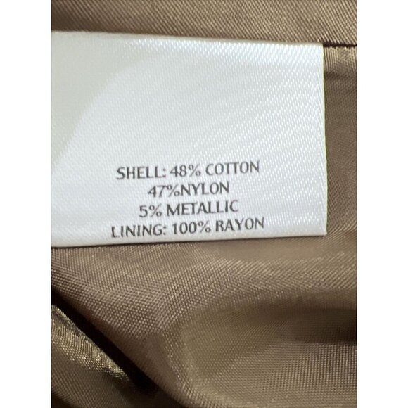 Eileen Fisher Dress Size 12 Crumple Wrap Army Green Elastic V-Neck Cotton Nylon - Picture 9 of 10